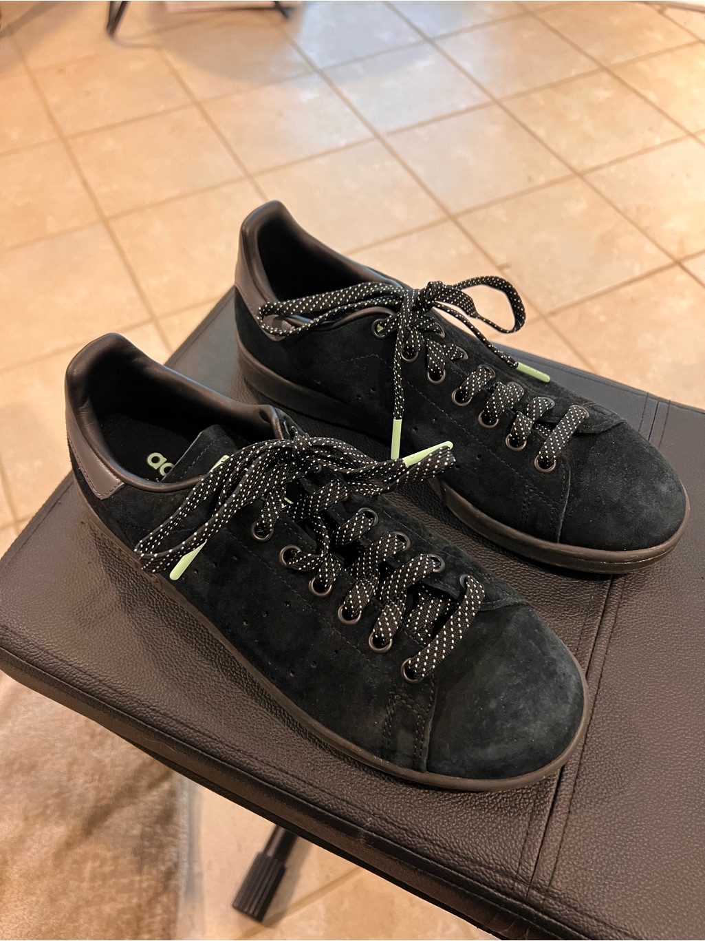 Adidas Stan Smith "Monochrome Black" Sneakers Womenâs 9